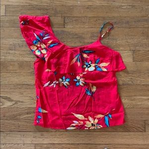 Express tank, red floral size small.